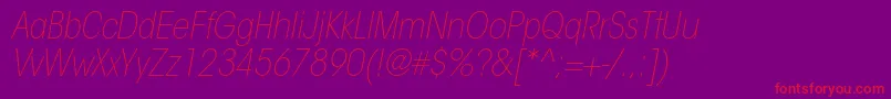 ItcavantgardestdXltcnobl Font – Red Fonts on Purple Background