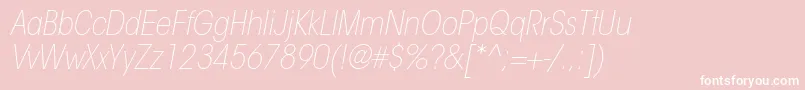 ItcavantgardestdXltcnobl Font – White Fonts on Pink Background