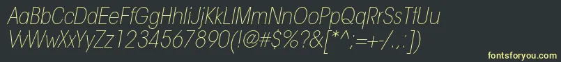 ItcavantgardestdXltcnobl Font – Yellow Fonts on Black Background