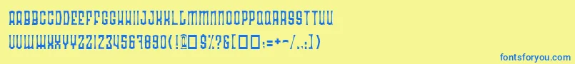 RadonatorAnorexiaNormal Font – Blue Fonts on Yellow Background
