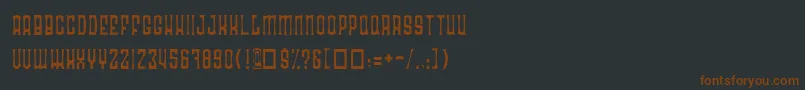 Czcionka RadonatorAnorexiaNormal – brązowe czcionki na czarnym tle