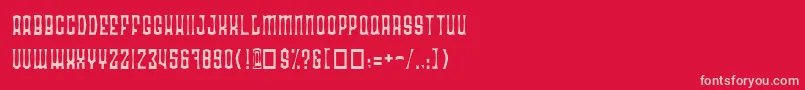 RadonatorAnorexiaNormal Font – Pink Fonts on Red Background