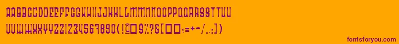 RadonatorAnorexiaNormal Font – Purple Fonts on Orange Background