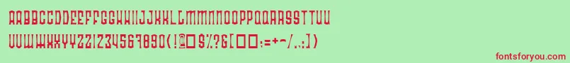 RadonatorAnorexiaNormal Font – Red Fonts on Green Background