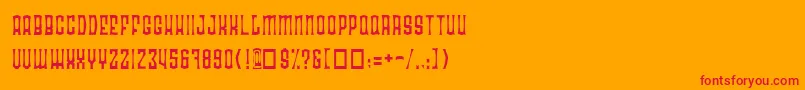 RadonatorAnorexiaNormal Font – Red Fonts on Orange Background