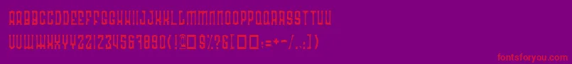 Police RadonatorAnorexiaNormal – polices rouges sur fond violet
