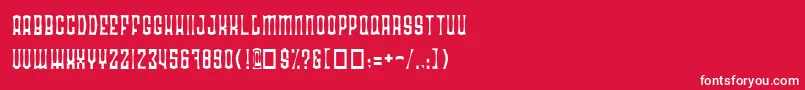 RadonatorAnorexiaNormal Font – White Fonts on Red Background