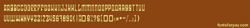 Czcionka RadonatorAnorexiaNormal – żółte czcionki na brązowym tle