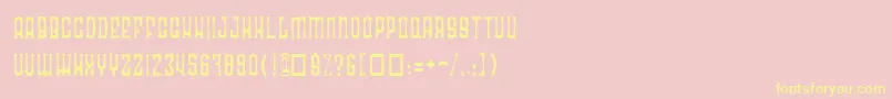 RadonatorAnorexiaNormal Font – Yellow Fonts on Pink Background
