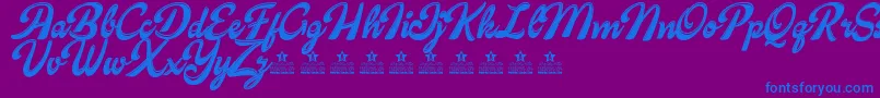 CandyShopPersonalUse Font – Blue Fonts on Purple Background