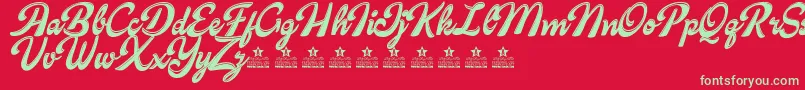 More about CandyShopPersonalUse Font CandyShopPersonalUse Font – Green Fonts on Red Background