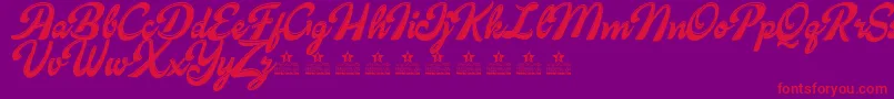 CandyShopPersonalUse Font – Red Fonts on Purple Background