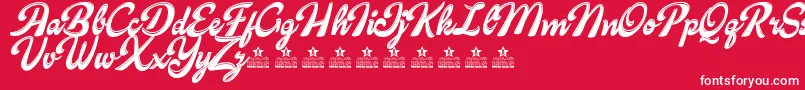 CandyShopPersonalUse Font – White Fonts on Red Background