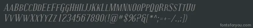 Шрифт CovingtonScItalic – серые шрифты на чёрном фоне