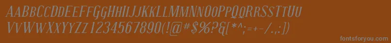 Шрифт CovingtonScItalic – серые шрифты на коричневом фоне