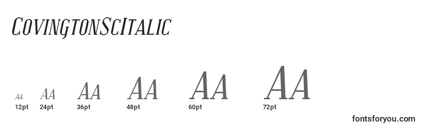 CovingtonScItalic Font Sizes