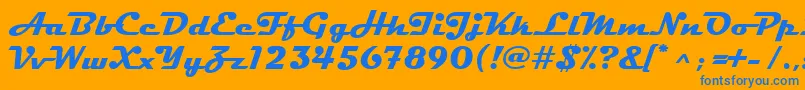 MagnetoРџРѕР»СѓР¶РёСЂРЅС‹Р№ Font – Blue Fonts on Orange Background