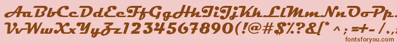 MagnetoРџРѕР»СѓР¶РёСЂРЅС‹Р№ Font – Brown Fonts on Pink Background