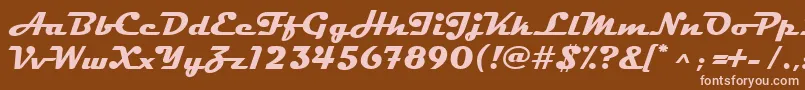 MagnetoРџРѕР»СѓР¶РёСЂРЅС‹Р№ Font – Pink Fonts on Brown Background