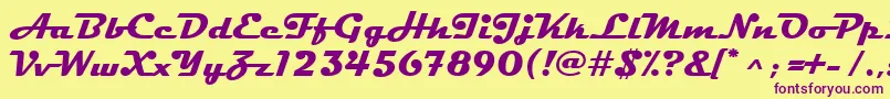 MagnetoРџРѕР»СѓР¶РёСЂРЅС‹Р№ Font – Purple Fonts on Yellow Background