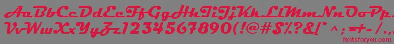 MagnetoРџРѕР»СѓР¶РёСЂРЅС‹Р№ Font – Red Fonts on Gray Background