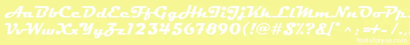 MagnetoРџРѕР»СѓР¶РёСЂРЅС‹Р№ Font – White Fonts on Yellow Background