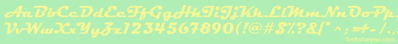 MagnetoРџРѕР»СѓР¶РёСЂРЅС‹Р№ Font – Yellow Fonts on Green Background