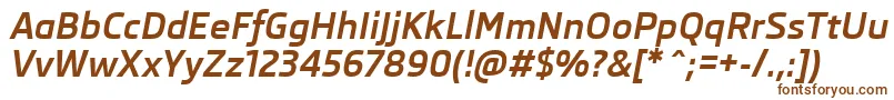 SkodaProBoldItalic Font – Brown Fonts on White Background