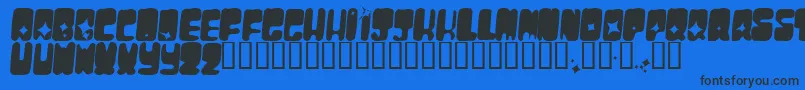 MoonpieCadet Font – Black Fonts on Blue Background