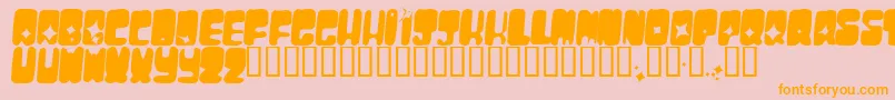 MoonpieCadet Font – Orange Fonts on Pink Background