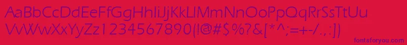 EricNormal-Schriftart – Violette Schriften auf rotem Hintergrund