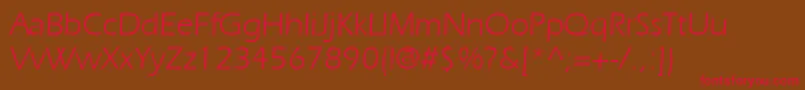 EricNormal Font – Red Fonts on Brown Background