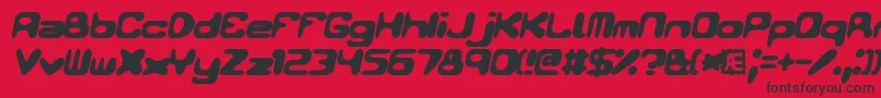 Conduit2ItalicsBrk Font – Black Fonts on Red Background