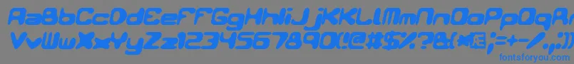 Conduit2ItalicsBrk Font – Blue Fonts on Gray Background