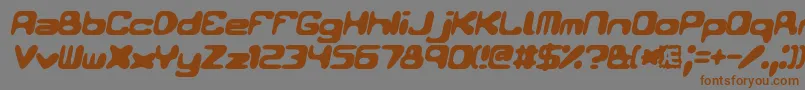 Conduit2ItalicsBrk-Schriftart – Braune Schriften auf grauem Hintergrund