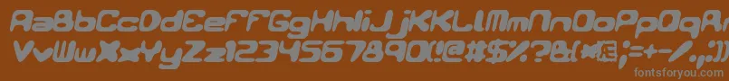 Conduit2ItalicsBrk Font – Gray Fonts on Brown Background