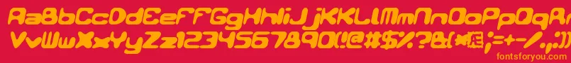 Conduit2ItalicsBrk Font – Orange Fonts on Red Background