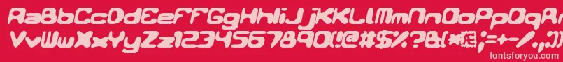 Conduit2ItalicsBrk Font – Pink Fonts on Red Background