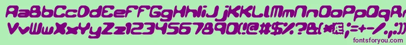 Conduit2ItalicsBrk Font – Purple Fonts on Green Background