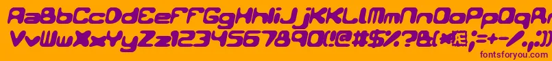 Conduit2ItalicsBrk Font – Purple Fonts on Orange Background