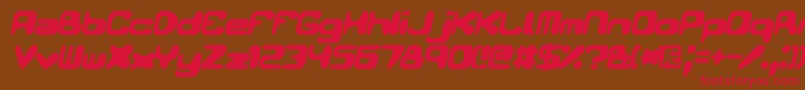 Conduit2ItalicsBrk Font – Red Fonts on Brown Background