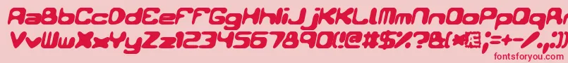 Conduit2ItalicsBrk Font – Red Fonts on Pink Background