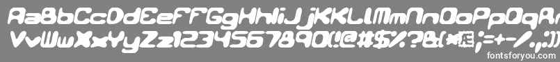 Conduit2ItalicsBrk Font – White Fonts on Gray Background
