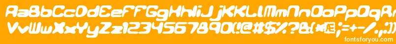 Conduit2ItalicsBrk Font – White Fonts on Orange Background