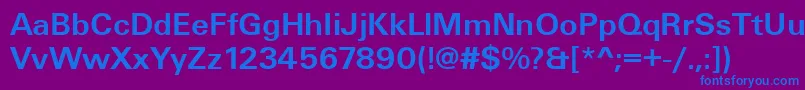 UniqueLightBold Font – Blue Fonts on Purple Background