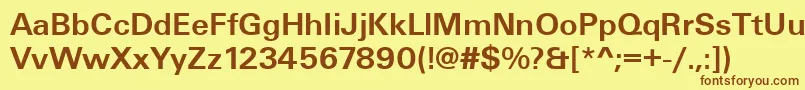 UniqueLightBold Font – Brown Fonts on Yellow Background