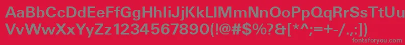 Czcionka UniqueLightBold – szare czcionki na czerwonym tle