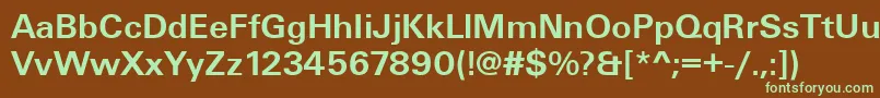 Шрифт UniqueLightBold – зелёные шрифты на коричневом фоне