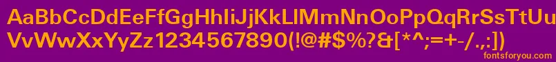 UniqueLightBold Font – Orange Fonts on Purple Background