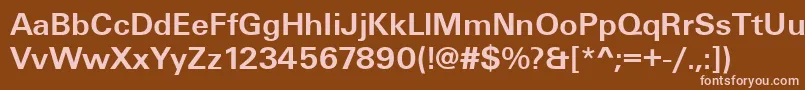 UniqueLightBold Font – Pink Fonts on Brown Background